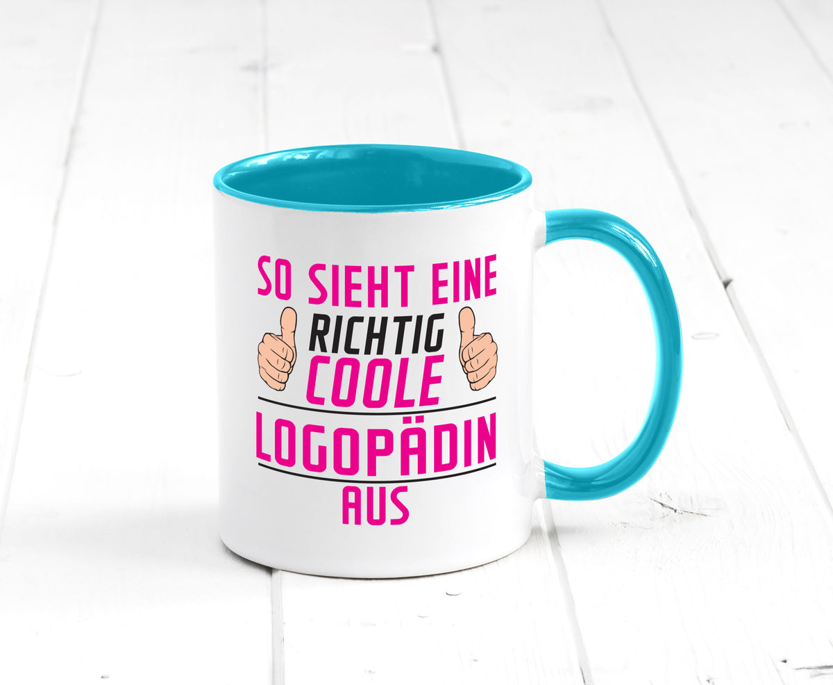 Richtig Coole Logopädin | Sprachtherapie Humor Geschenkidee Tasse