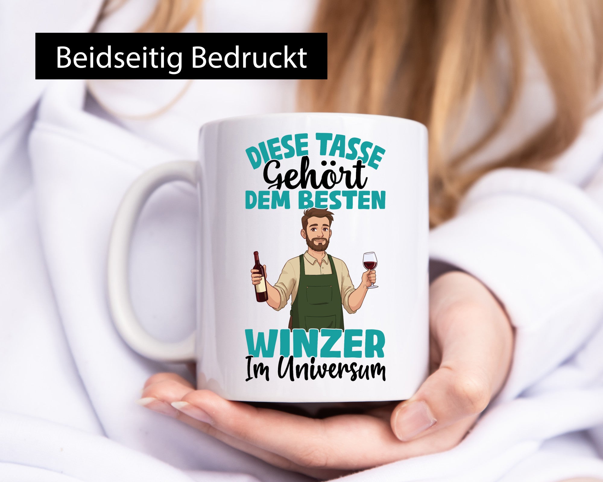 Im Universum: Winzer | Weinbauer Wein Geschenkidee Humor Tasse