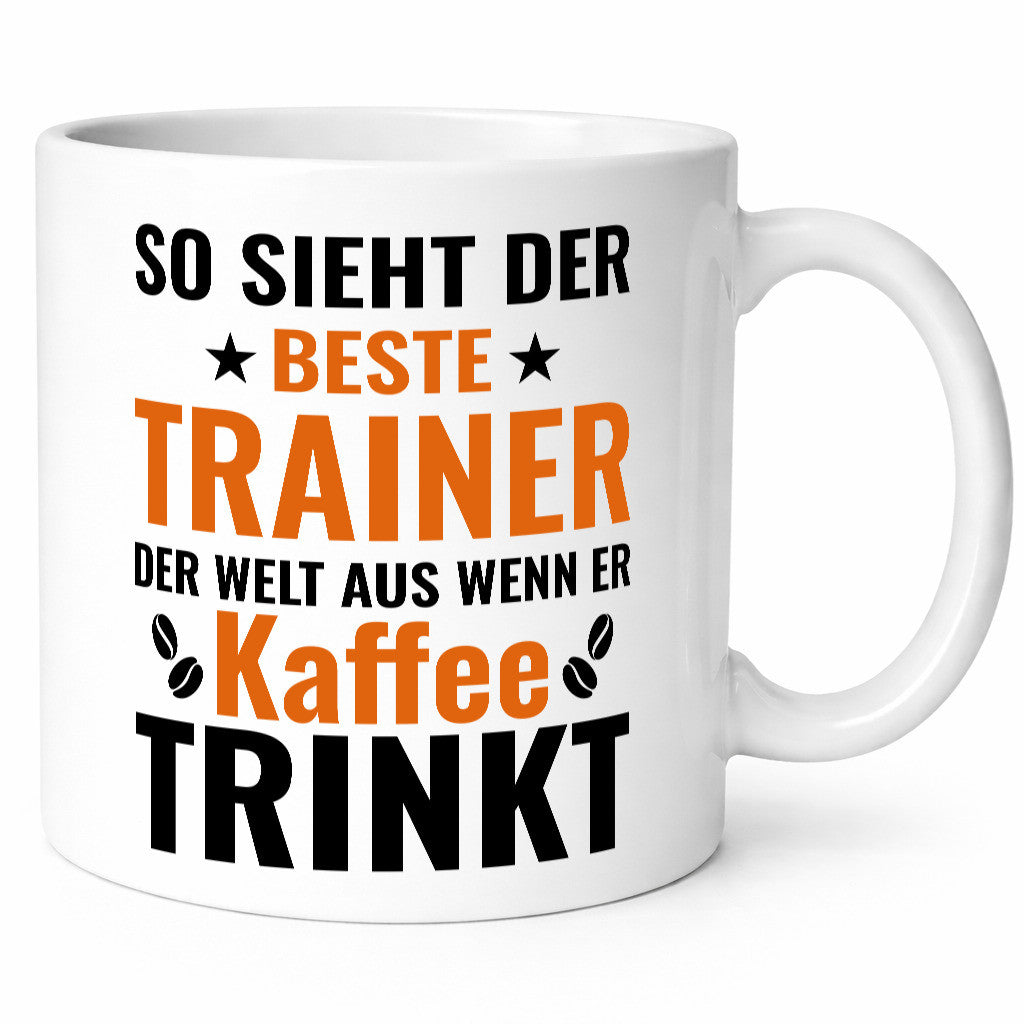Kaffee trinkt: Trainer | Verein Sport lustig Humor Geschenkidee Geschenk Tasse