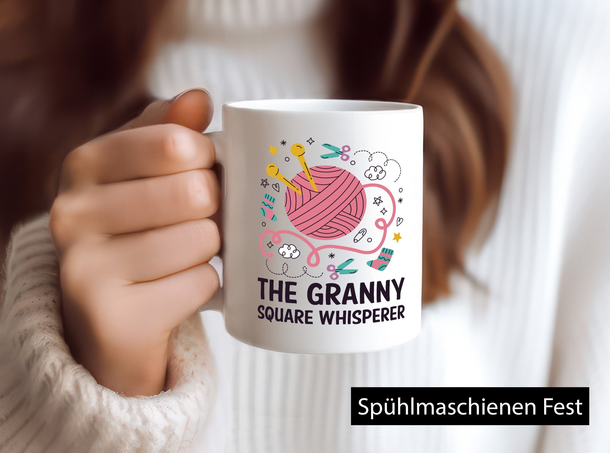 The Granny Square Whisperer | Socken Schere, lustiger Spruch Geschenk Humor