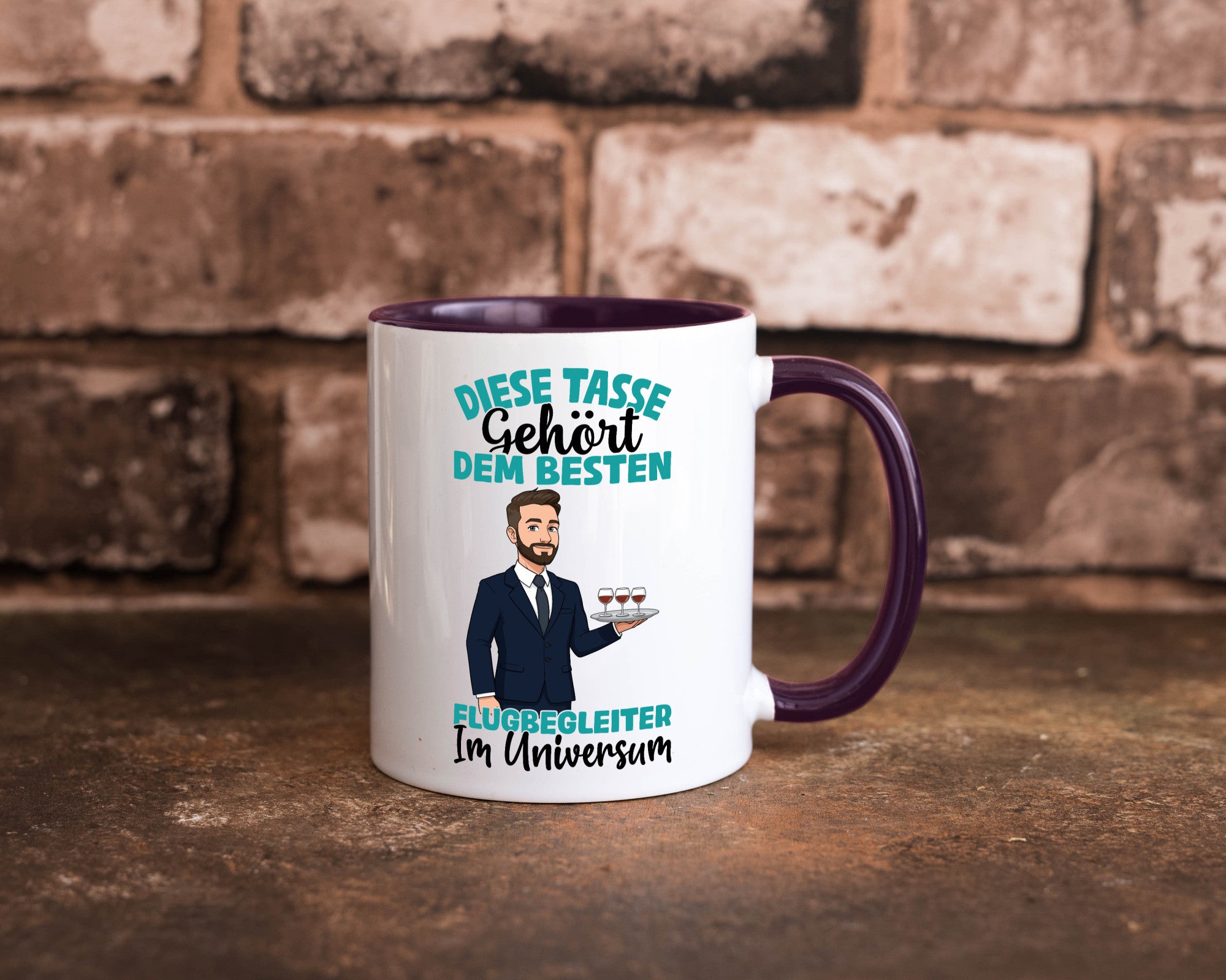 Im Universum: Flugbegleiter | Steward Flughafen Humor Geschenkidee Tasse