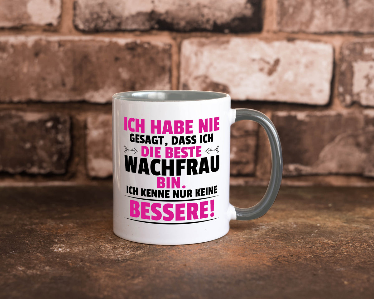 Die Beste Wachfrau | Wachpersonal Nachtwächter lustig Humor Geschenkidee Tasse