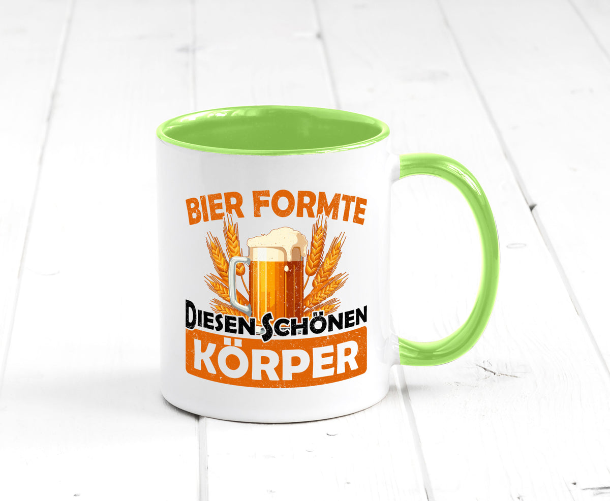 Bier förmte diesen Körper | bierliebhaber v2 Humor Geschenkidee Tasse