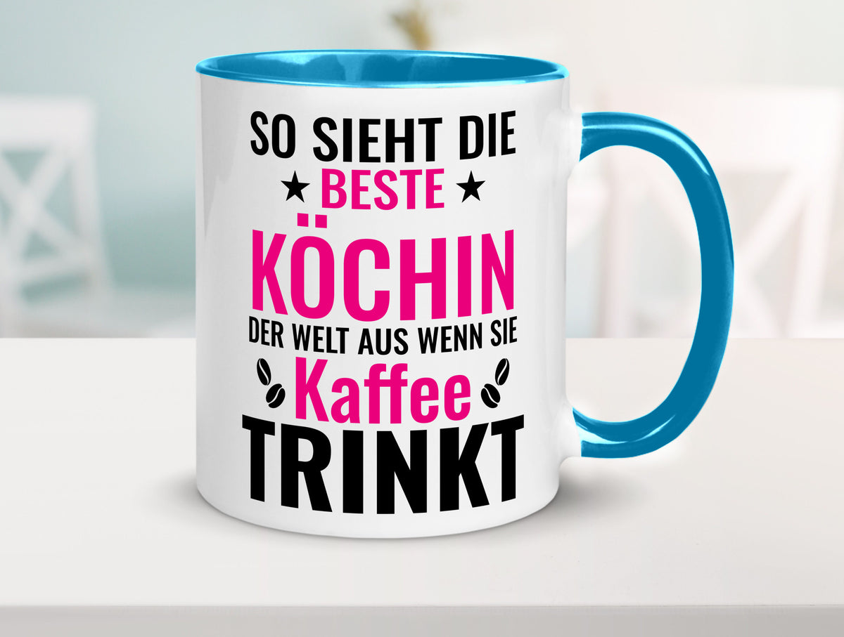 Kaffee trinkt: Köchin | Chefköchin Chefkoch Humor Arbeit Kollegen Büro Tasse
