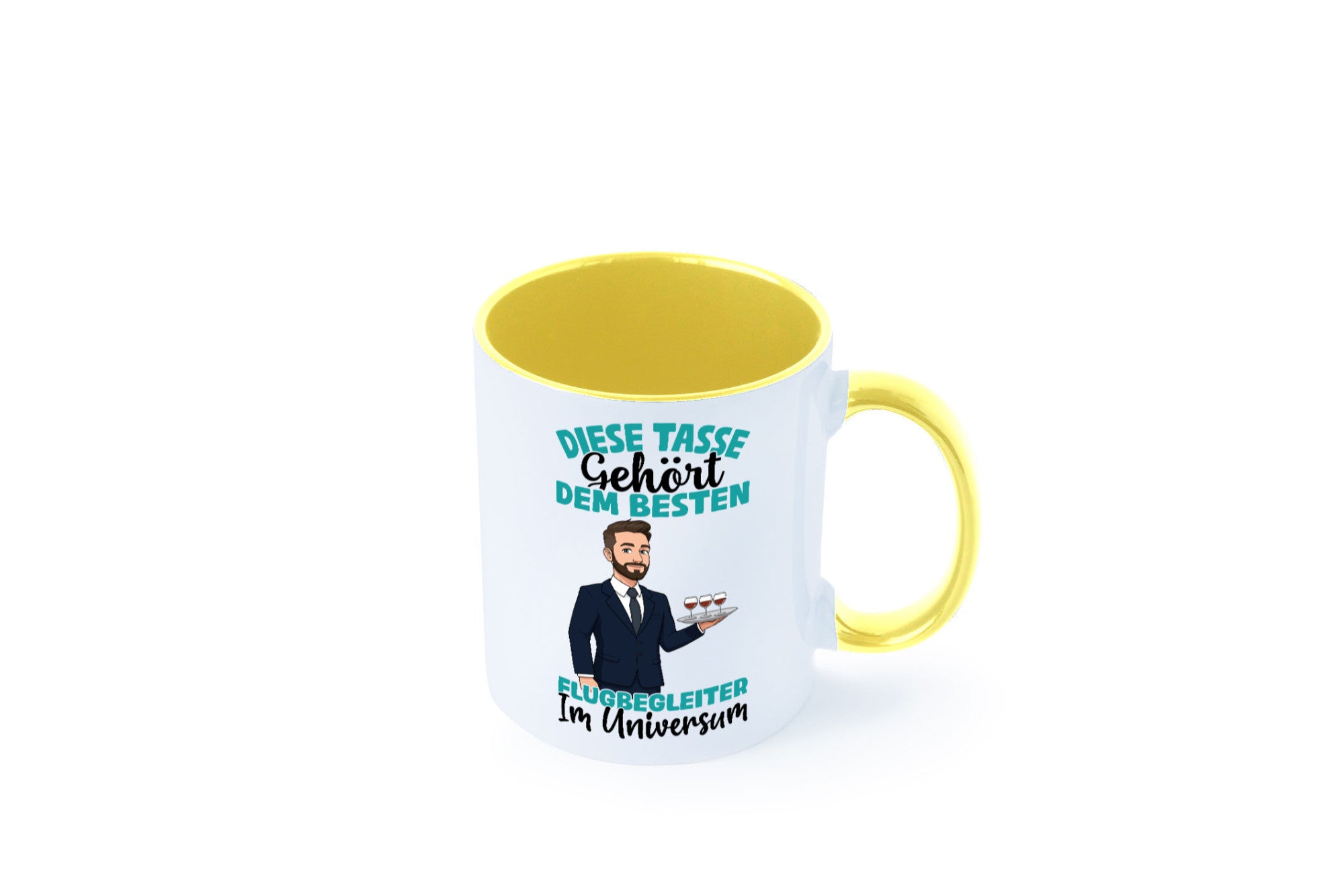 Im Universum: Flugbegleiter | Steward Flughafen Humor Geschenkidee Tasse