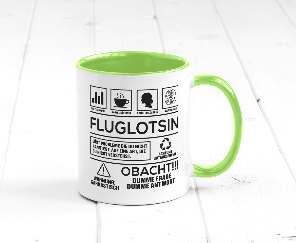 Achtung Probleme Fluglotsin | Flughafen Flugverkehr Geschenk Humor Geschenkidee Tasse