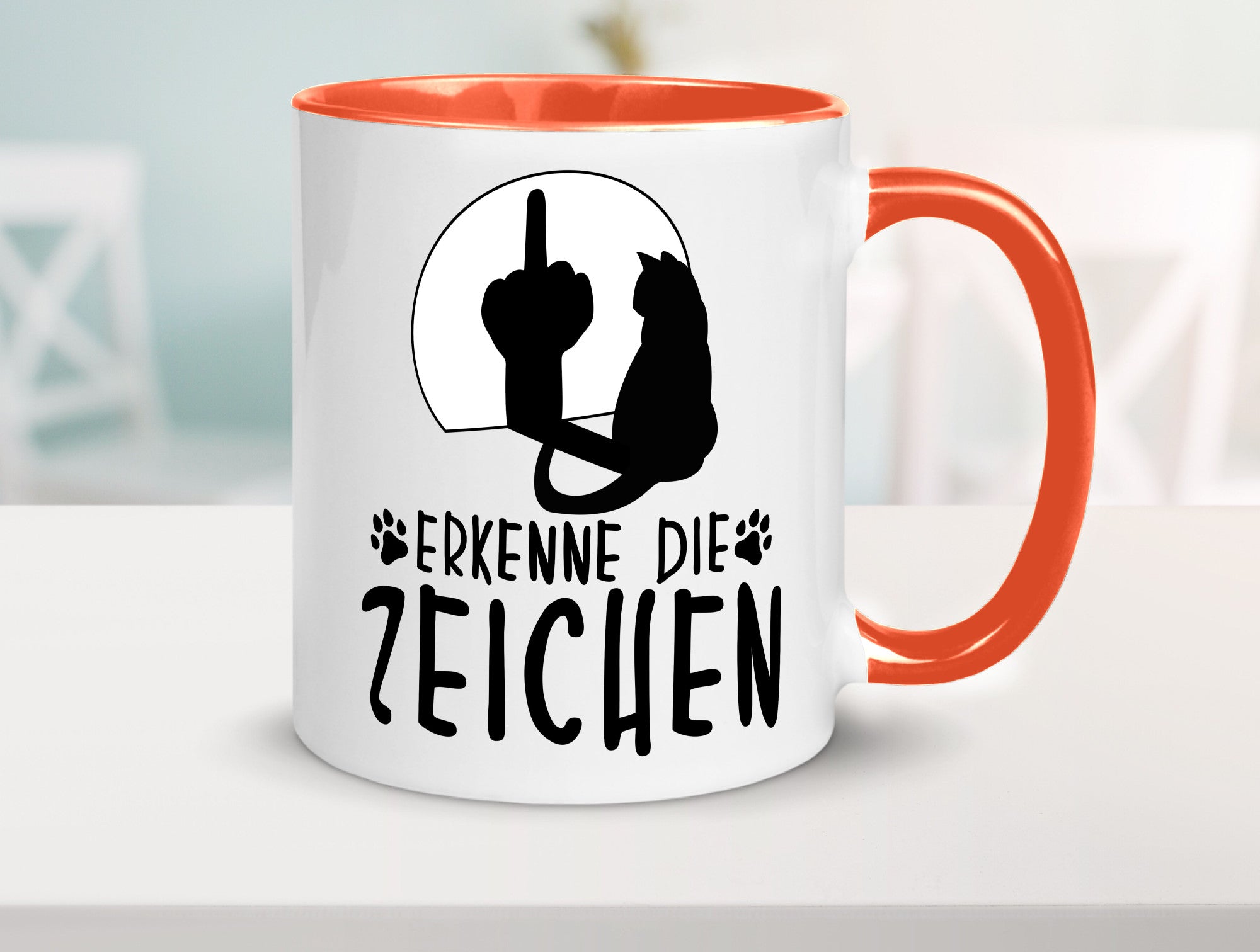 Erkenne die Zeichen | Katze Humor Tierliebhaber Geschenkidee Tasse