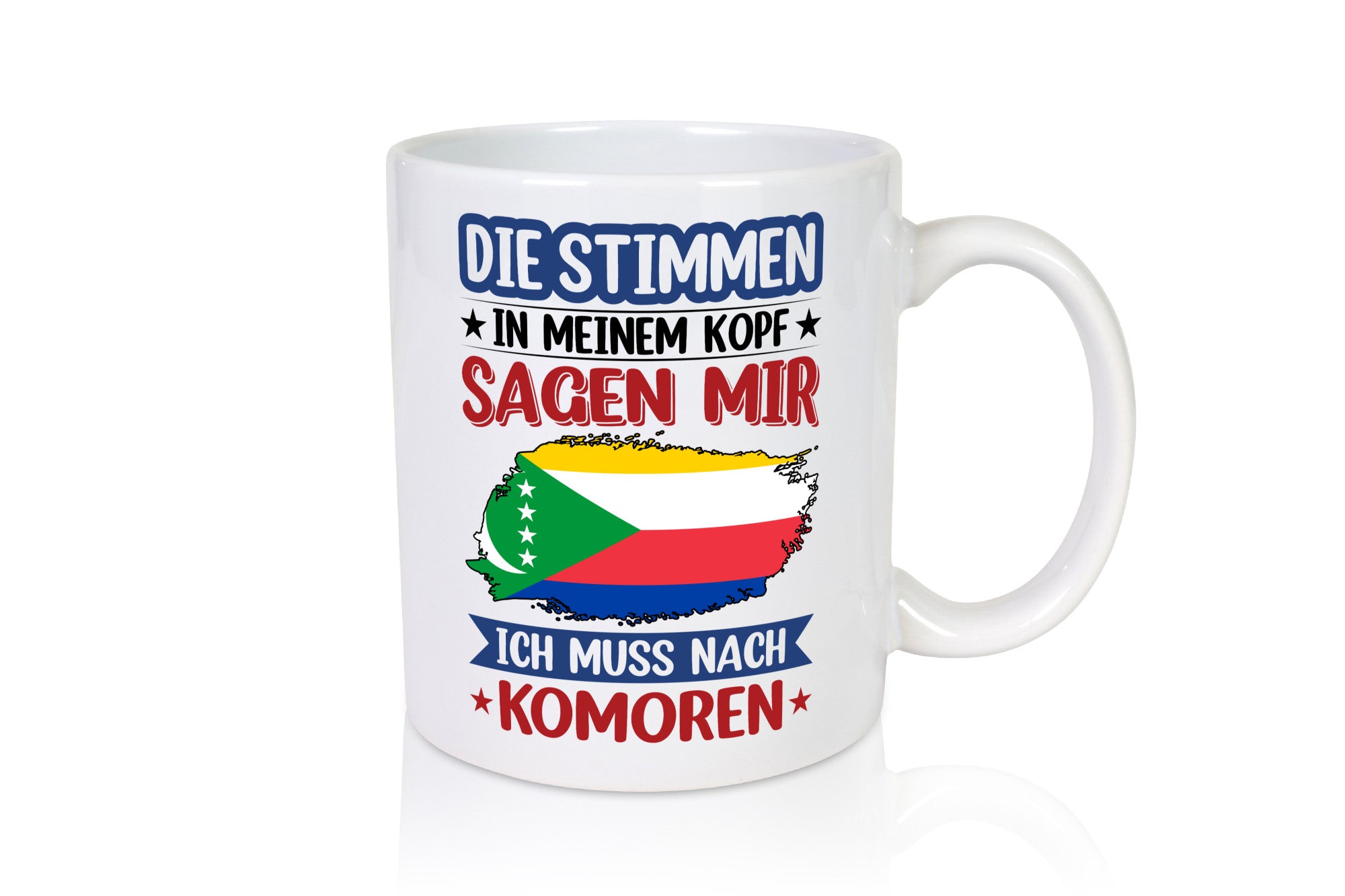 Komoren | Urlaub Stimmen in meinem Kopf Traumland Humor Geschenkidee Tasse