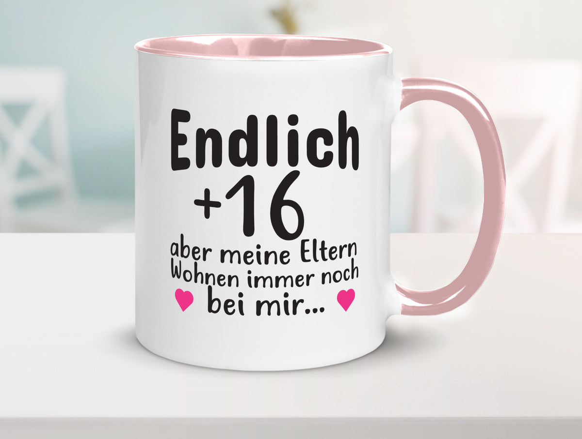 Endlich 16 | Geburtstag Tasse Spruch Mädchen Geschenkidee Humor