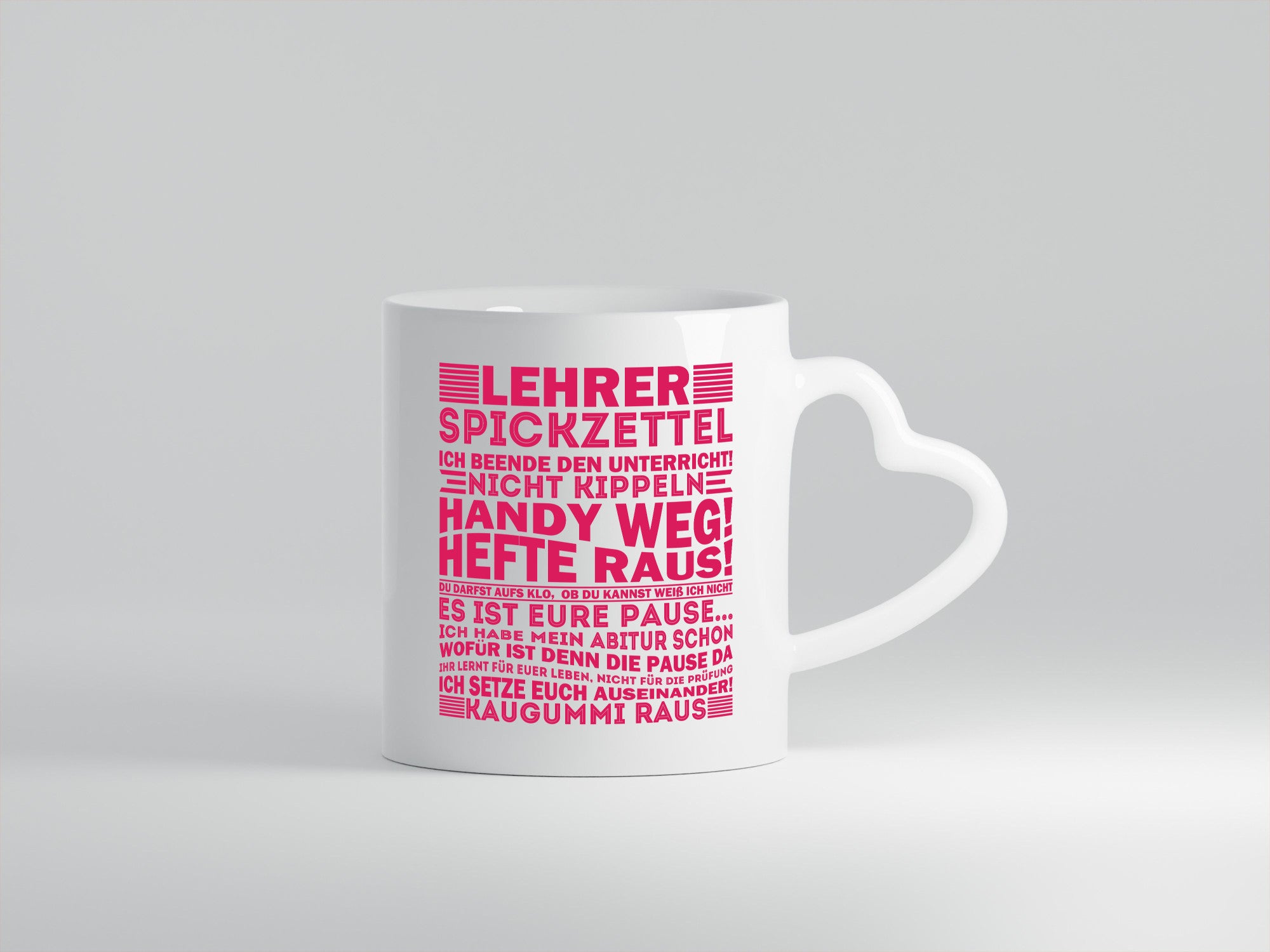 Lehrer Spickzettel | Beruf Tasse lustiger Spruch vl3 Humor Arbeit Kollegen Büro