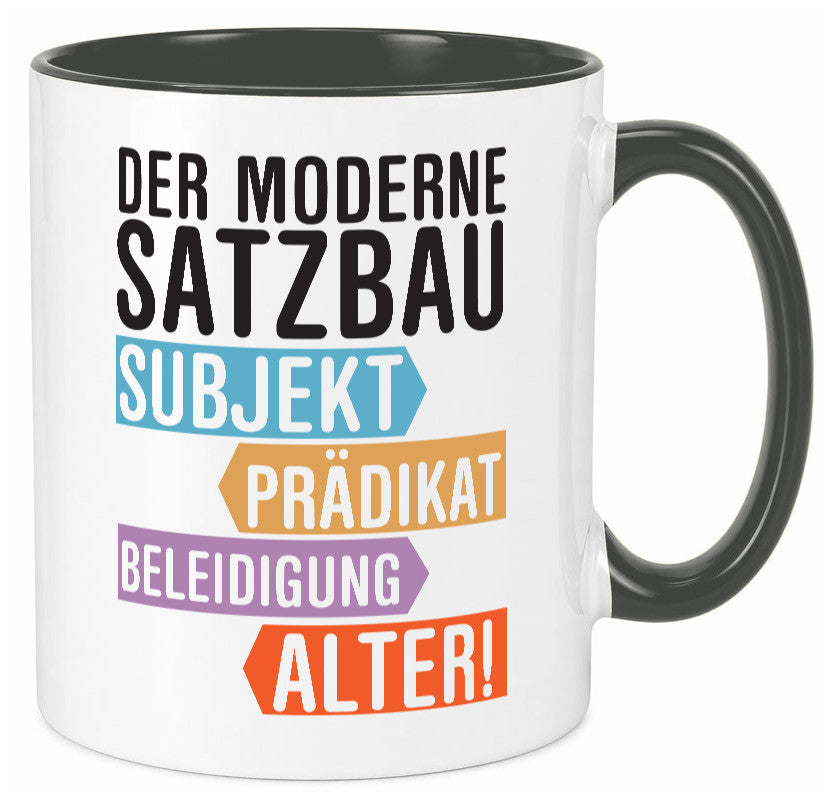 Moderner Satzbau | Lehrer Lehrerin Kollege lustig Arbeit Kollegen Büro Geschenk
