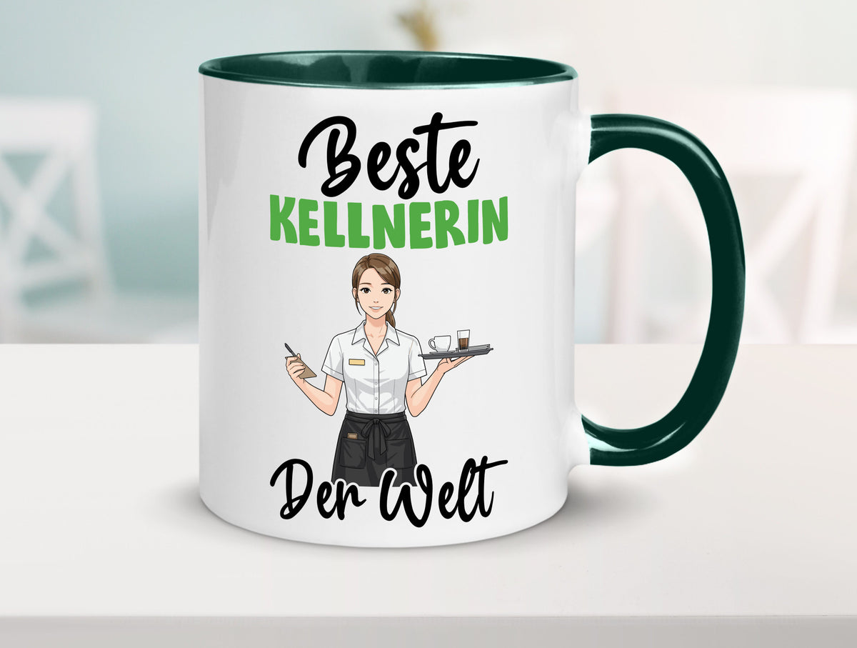 Beste Kellnerin | Beruf kellnern Bedienung v2 Humor Arbeit Kollegen Büro Tasse