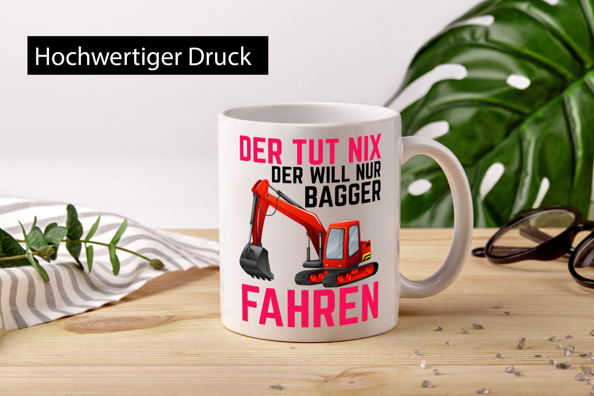 Der tut nix | Bagger fahren Bauarbeiter Baustelle Humor Arbeit Kollegen Büro