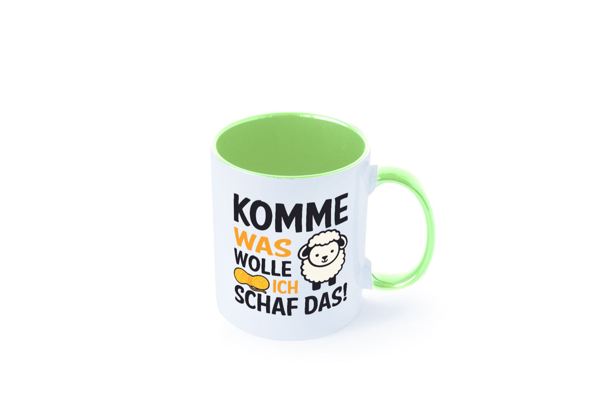 Komme was wolle, ich schaf das | Wolle Humor Geschenkidee Tasse
