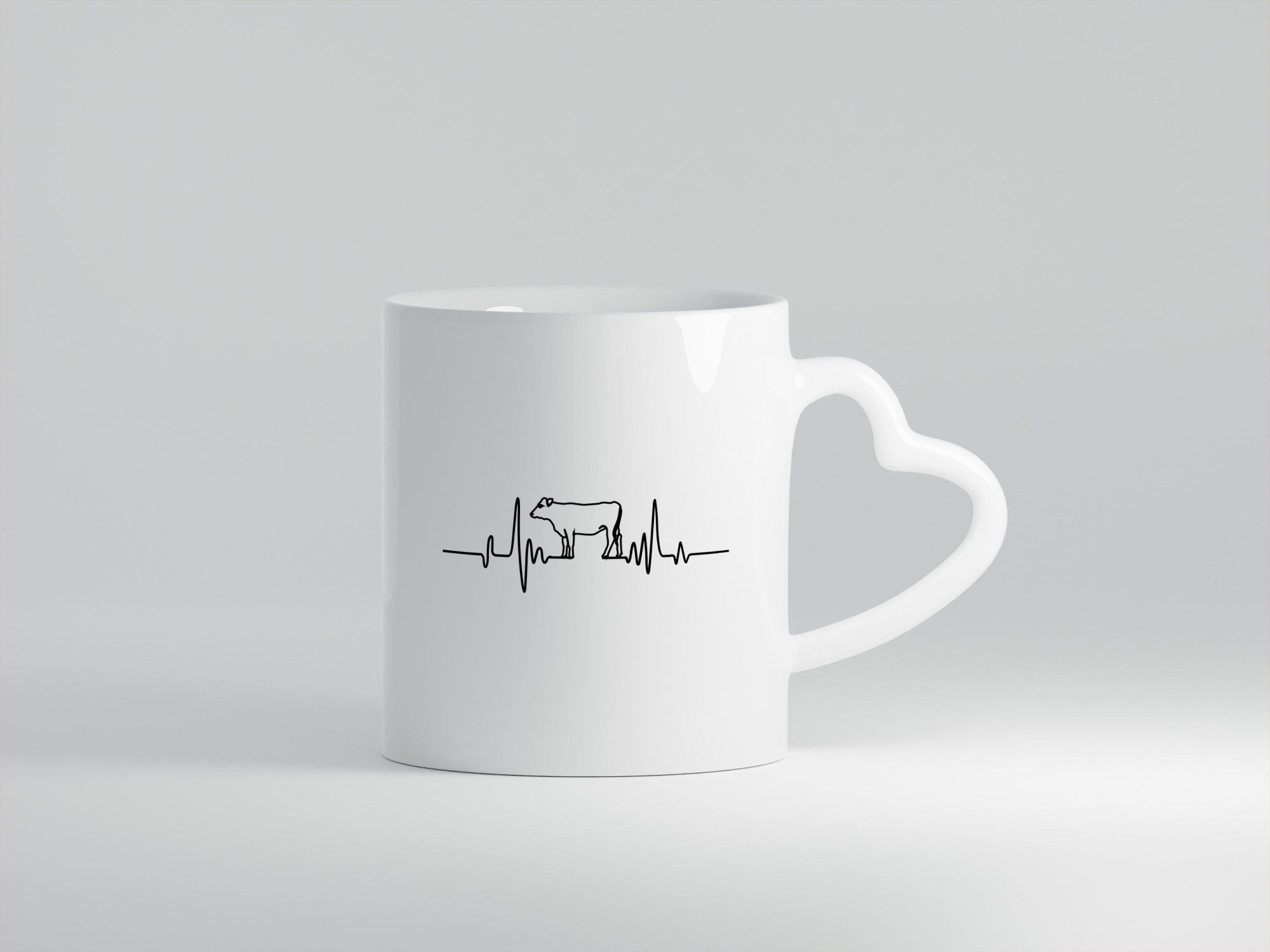 Kuh Herzschlag | Bauer Kühe Landwirt Tier Humor Tierliebhaber Geschenkidee Tasse