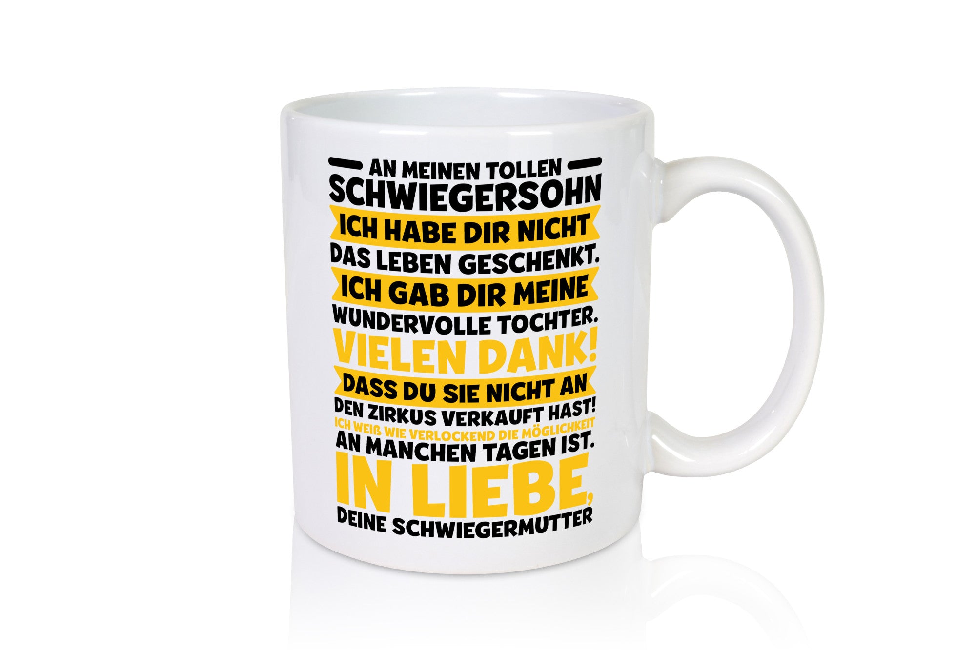An meinen tollen Schwiegersohn vl6 Geschenkidee Familie Humor Tasse