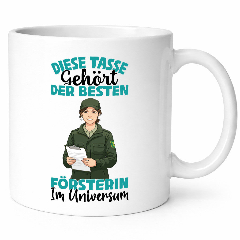 Im Universum: Försterin | Forst Arbeit lustig Kollegen Büro Geschenk Tasse