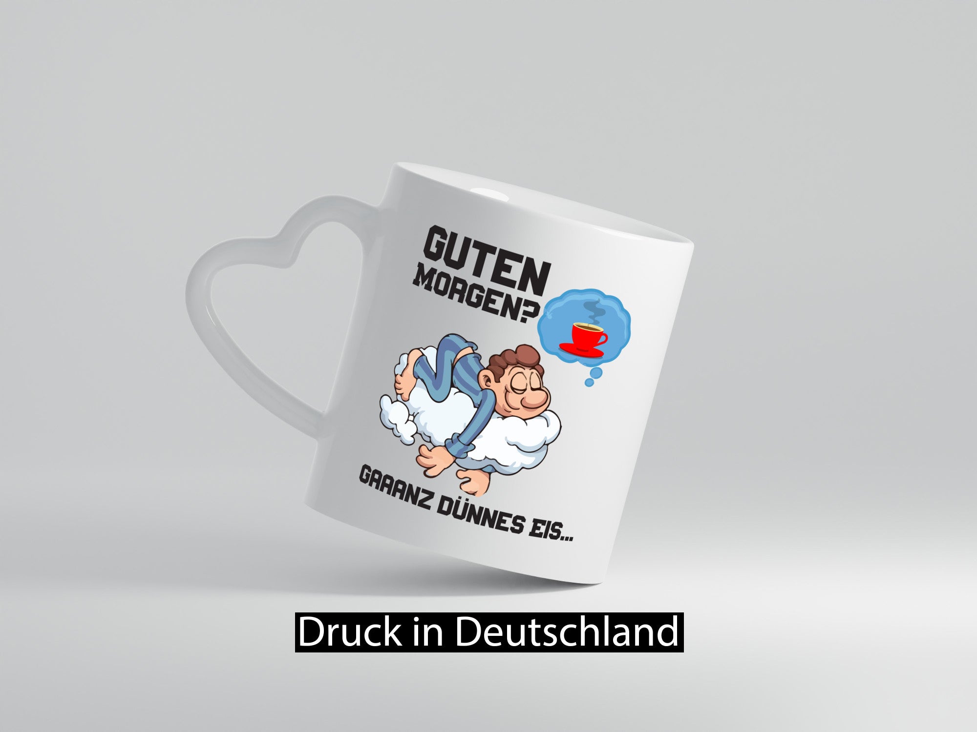 Ganz dünnes Eis | Morgenmuffel Tasse Kaffeetrinker Geschenkidee Humor