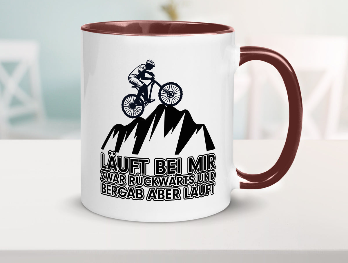 Läuft bei mir | Pechvogel Tasse Radfahrer Statement Humor Geschenkidee