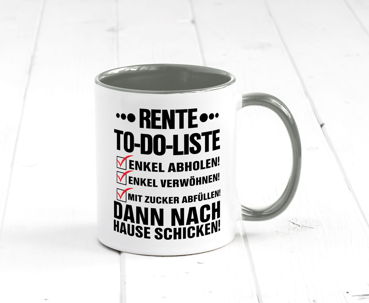 Rente To-Do-Liste | Rentner Tasse Enkel verwöhnen Geschenk Ruhestand Jubiläum