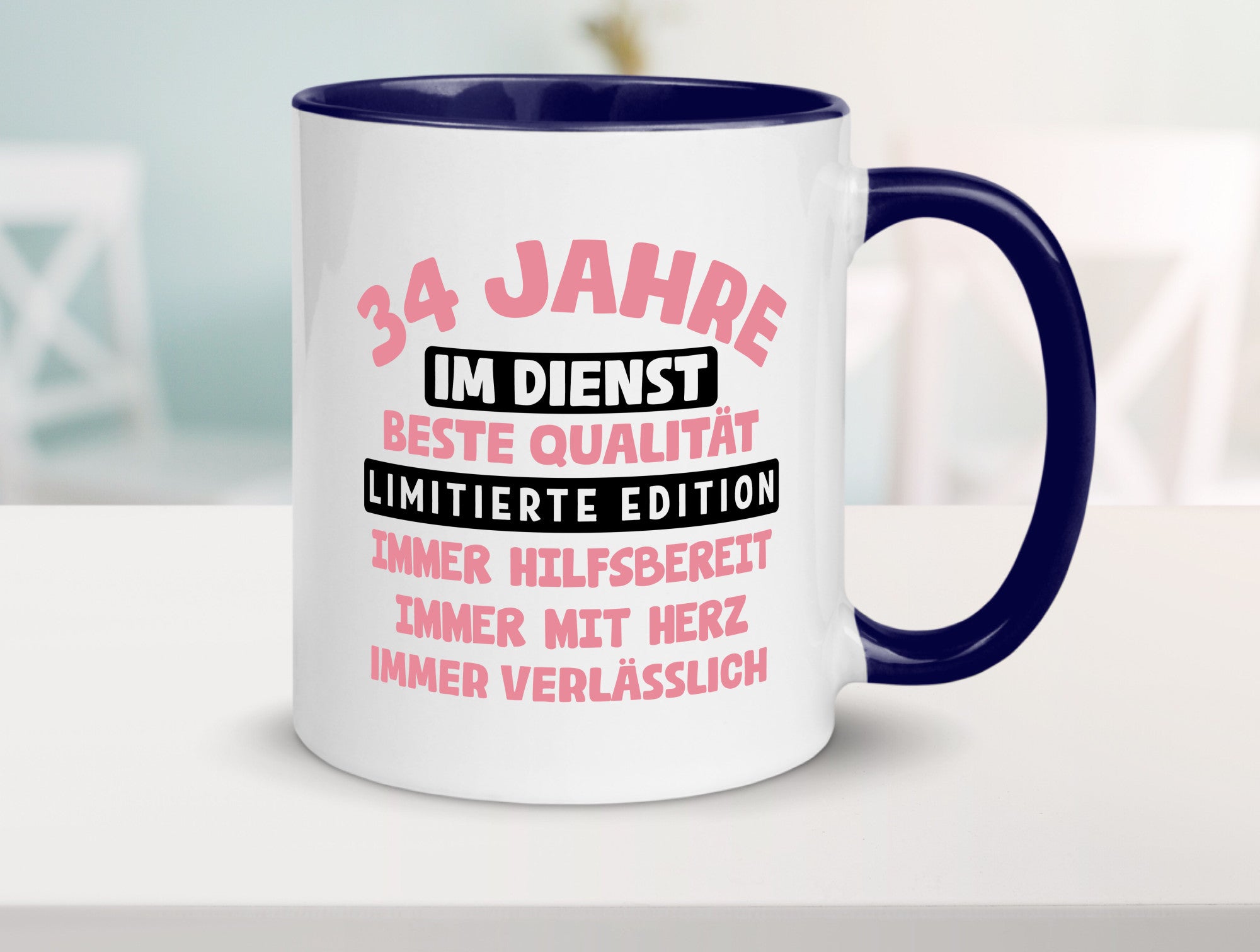 34 Jahre im Dienst | Jubiläum Arbeit v11 Geschenk Kollegen Büro lustiger Spruch