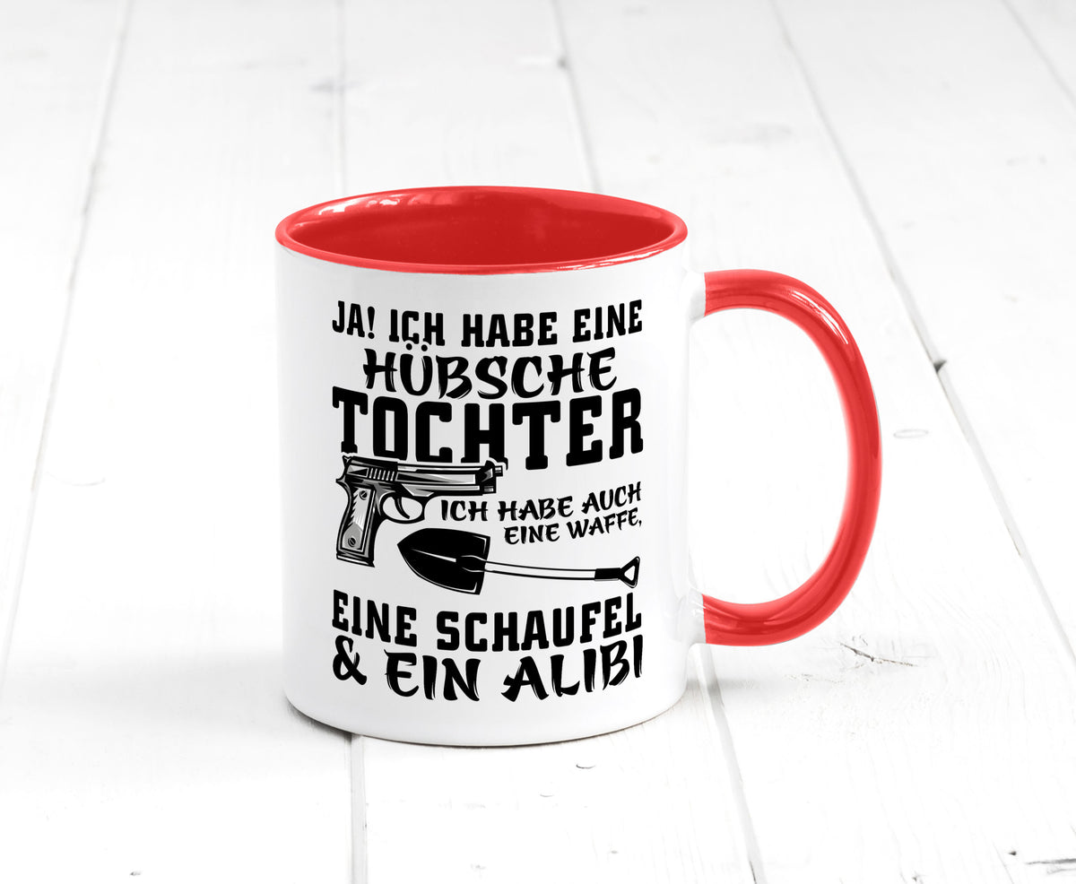 Hübsche Tochter Geschenk Familie Geschenkidee lustiger Spruch Tasse