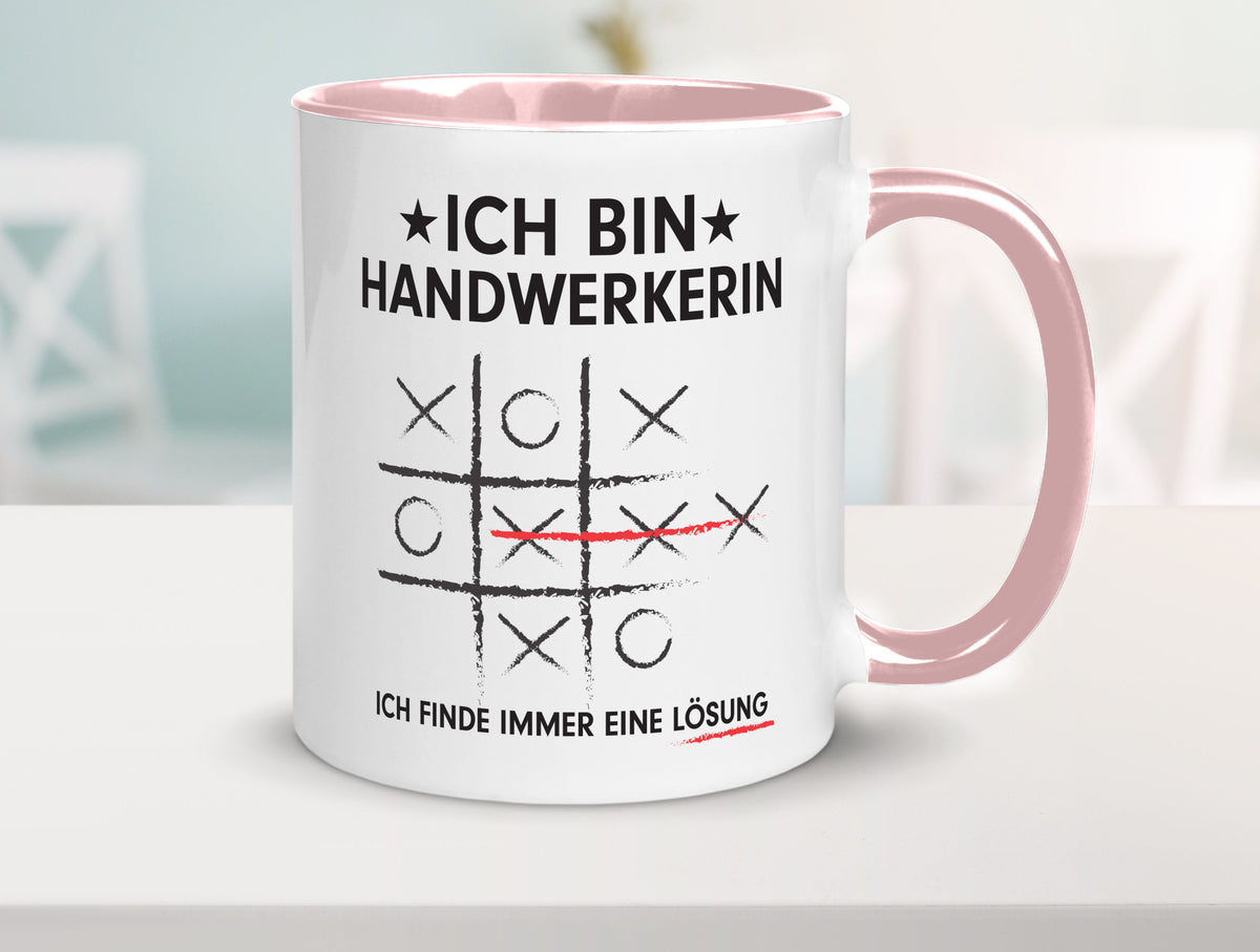 Löse Probleme: Handwerkerin | Handwerkerinnen Humor Geschenkidee Tasse