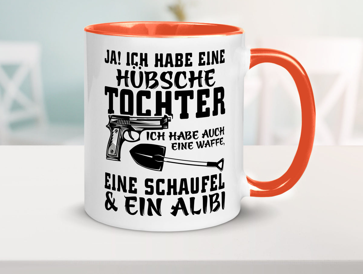 Hübsche Tochter Geschenk Familie Geschenkidee lustiger Spruch Tasse