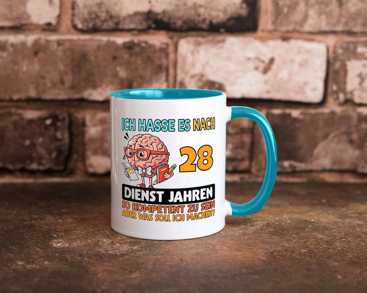 28 Dienstjahre | Arbeit Kompetent Geschenkidee Kollegen Büro Humor Tasse