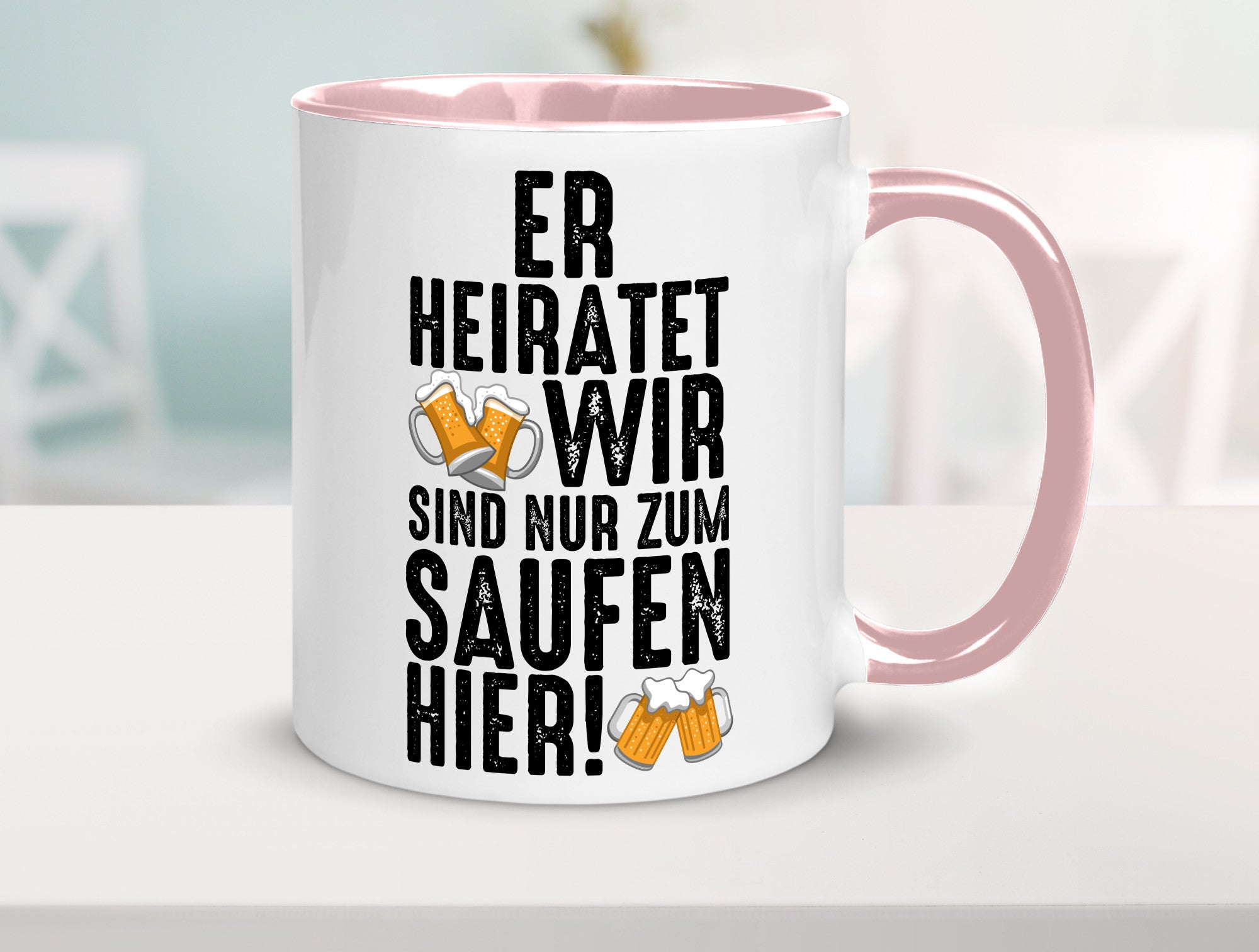 JGA | Er heiratet Junggesellenabschied Polterabend v2 lustiger Spruch Geschenk