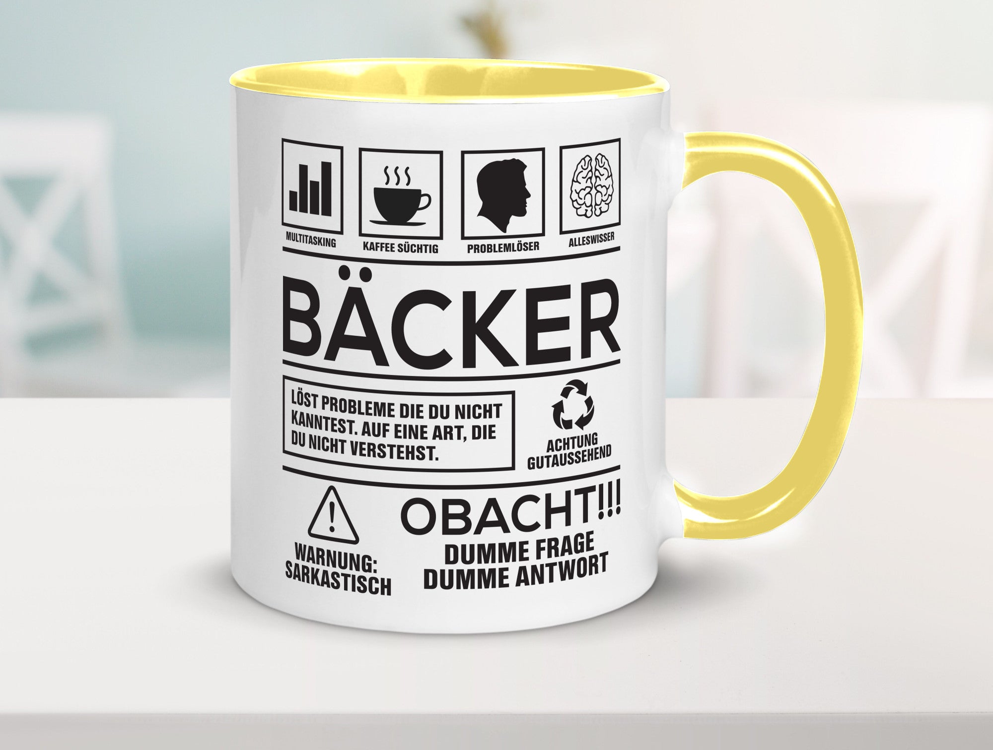 Achtung Probleme Bäcker | Bäckerei Backen Konditor Geschenk Humor Geschenkidee