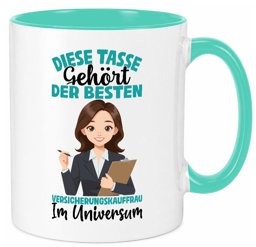 Im Universum: Versicherungskauffrau | Kauffrau lustig Humor Geschenkidee Tasse