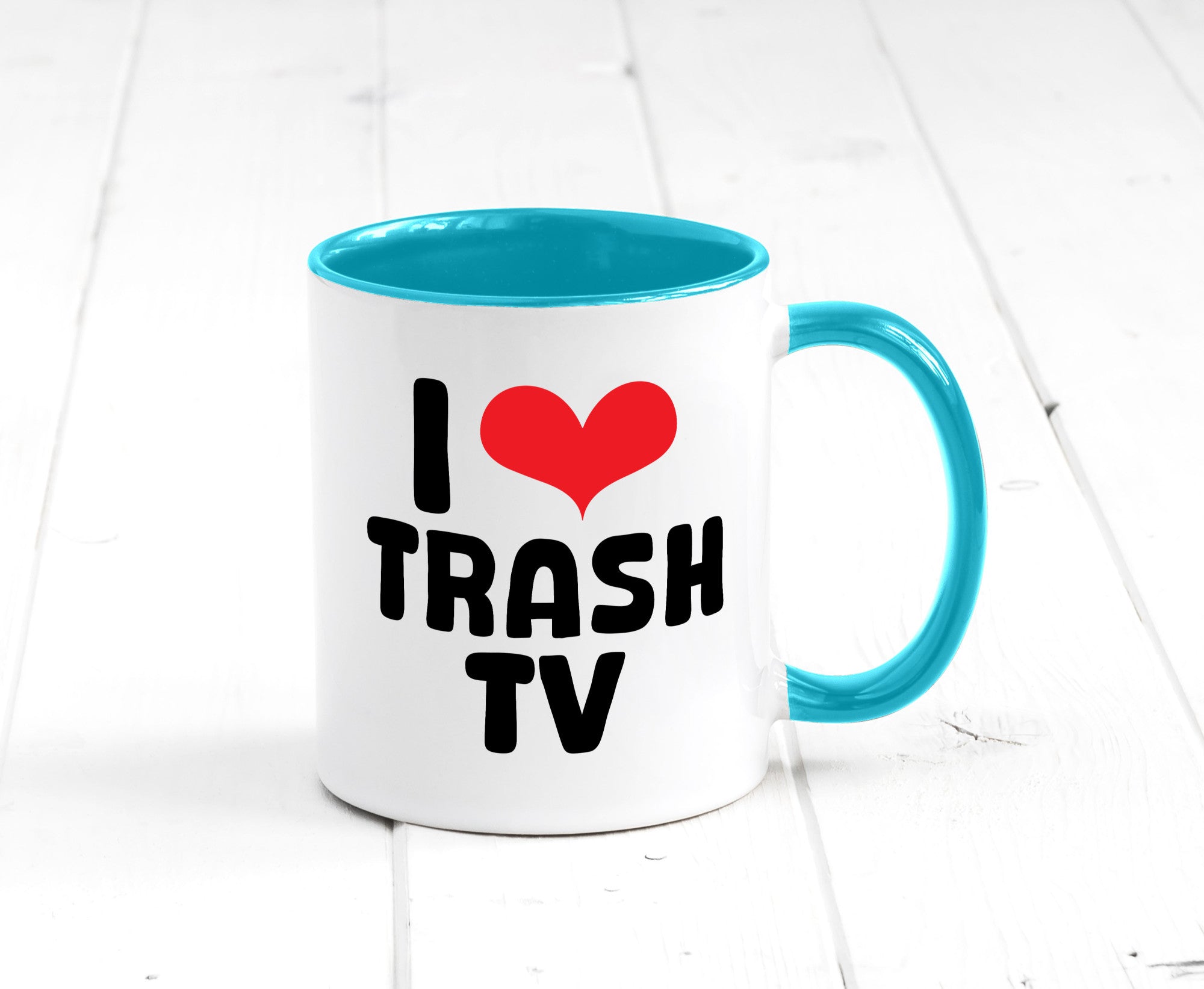 I love Trash TV | v2 lustig Humor Geschenkidee Geschenk Tasse