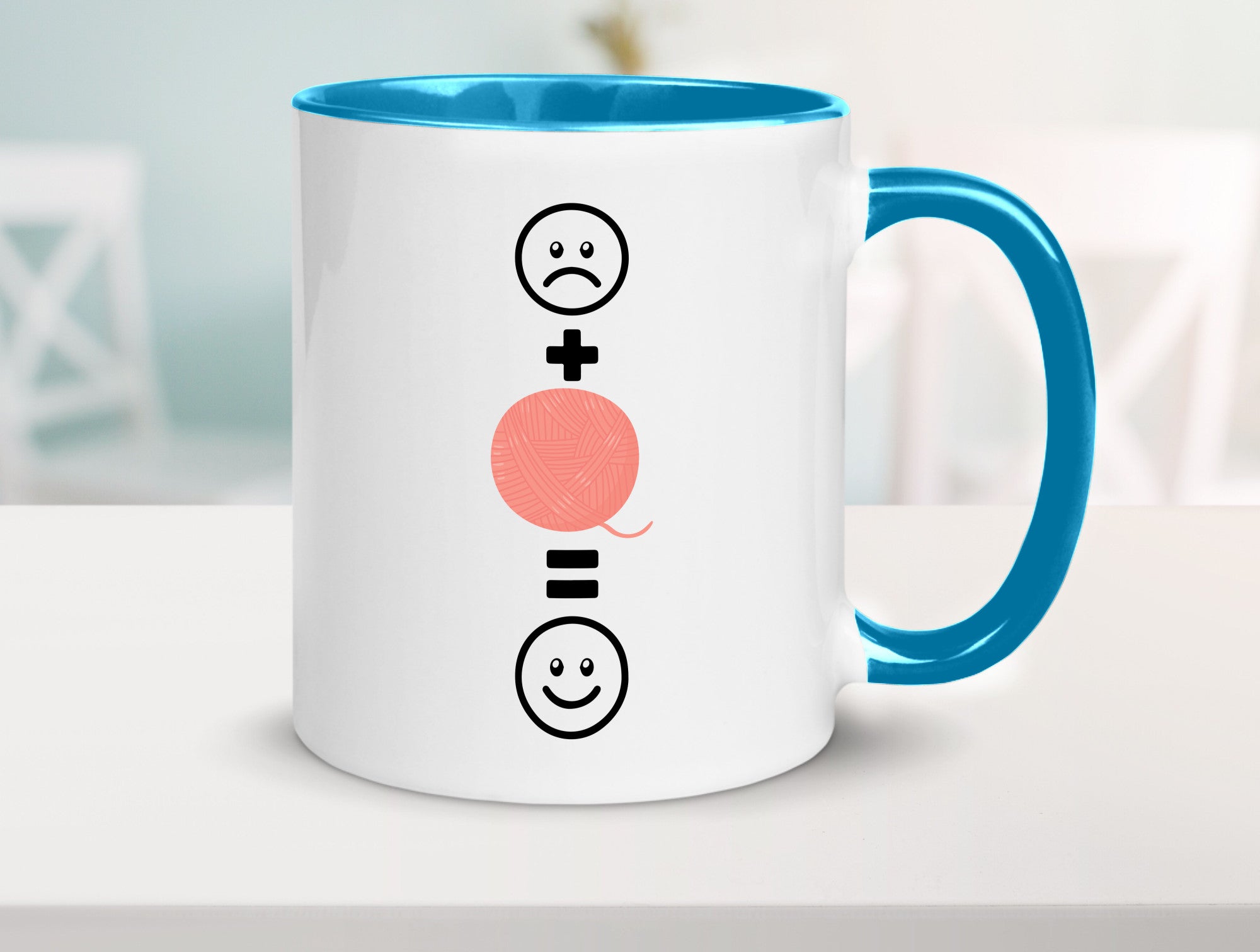 Wolle | Häkeln |Glücklich Geschenk Humor Geschenkidee lustiger Spruch Tasse