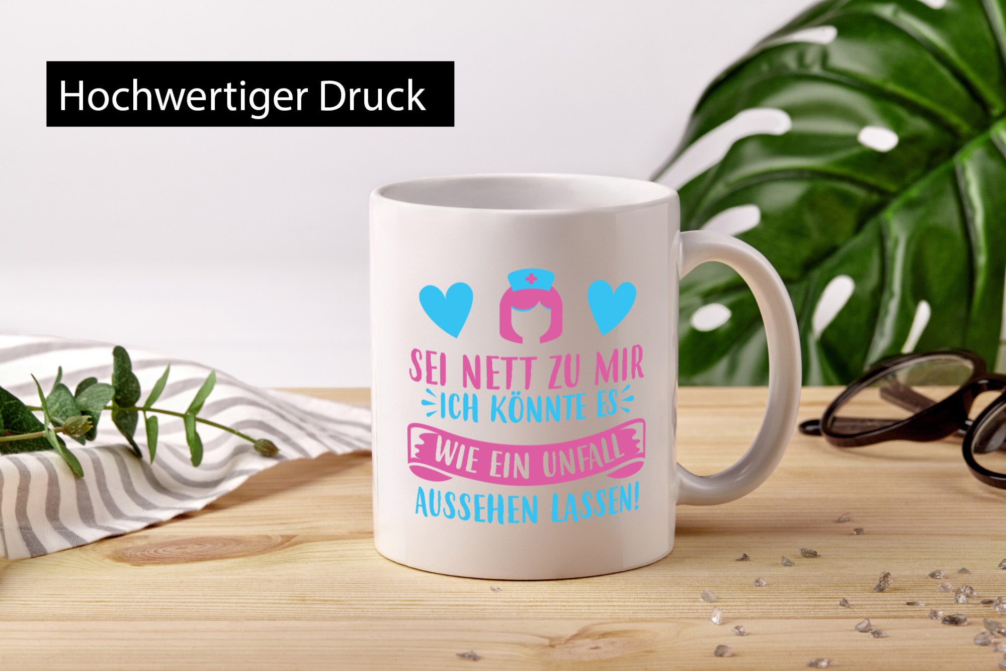 Sei nett, könnte wie ein Unfall aussehen | Kopf lustiger Spruch Geschenk Humor