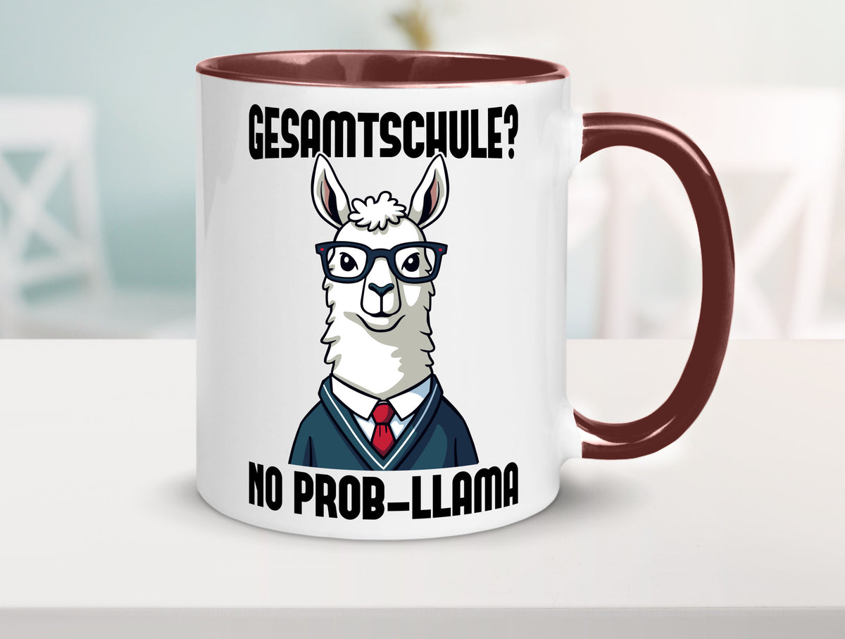 Gesammtschule | no prob-llama Einschuldung Humor Geschenkidee Tasse