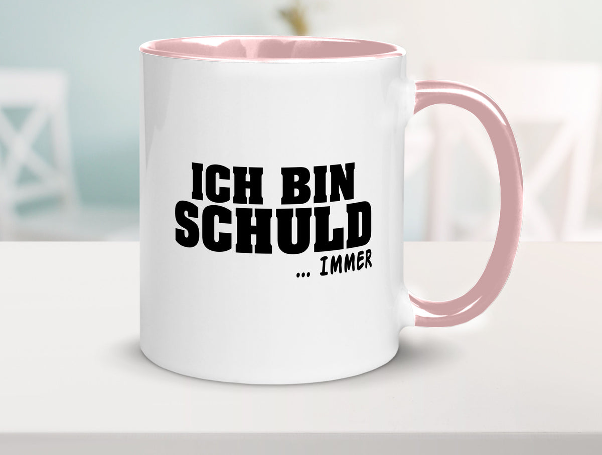 Ich bin Schuld | Schwarze Schaff lustig Humor Geschenkidee Geschenk Tasse