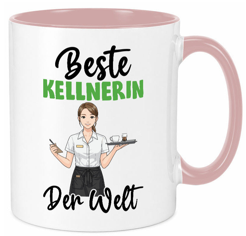 Beste Kellnerin | Beruf kellnern Bedienung v2 Humor Arbeit Kollegen Büro Tasse