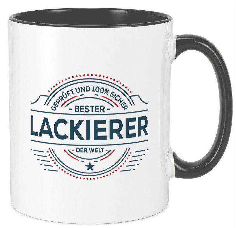 Geprüft und sicher: Lackierer | Definition lackieren Geschenk Humor Tasse