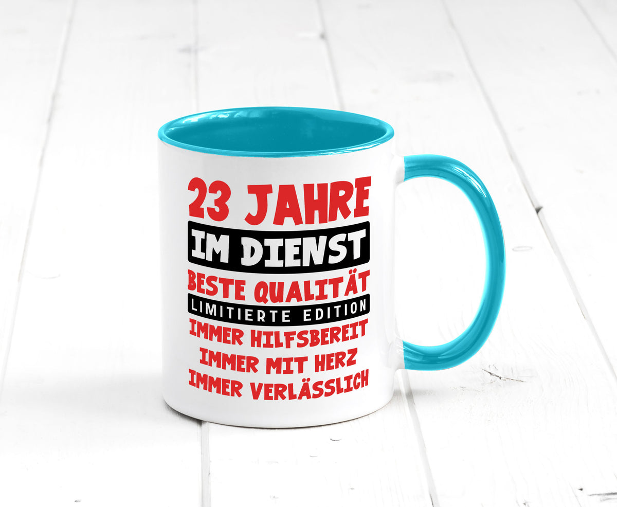 23 Jahre im Dienst | Jubiläum Arbeit v9 Humor Kollegen Büro Geschenkidee Tasse