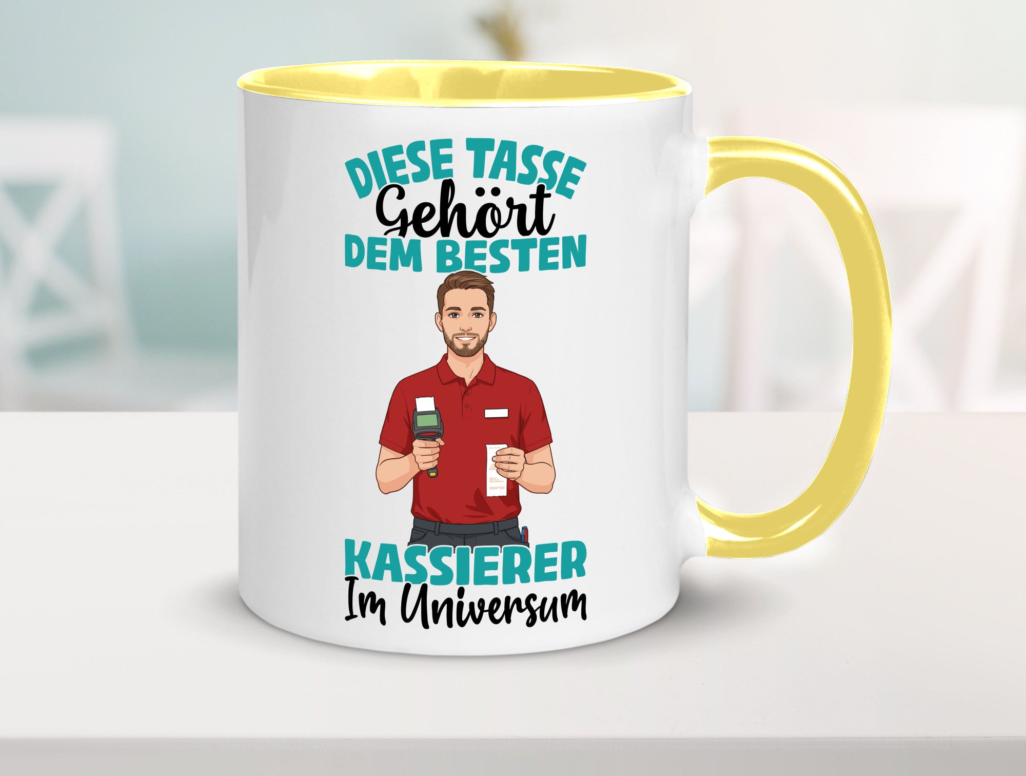 Im Universum: Kassierer Geschenk Humor Geschenkidee lustiger Spruch Tasse