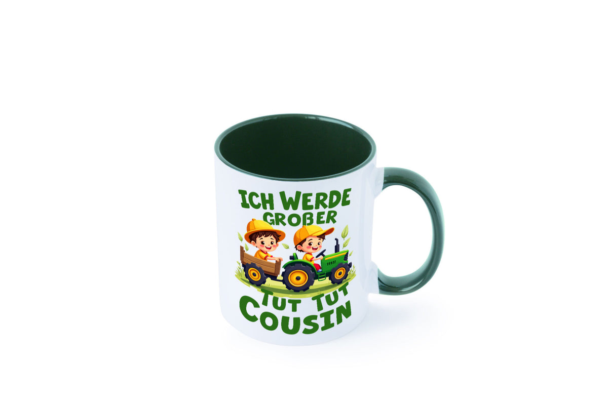 Ich werde Großer Cousin | Familie Bauer lustiger Spruch Geschenk Geschenkidee Tasse