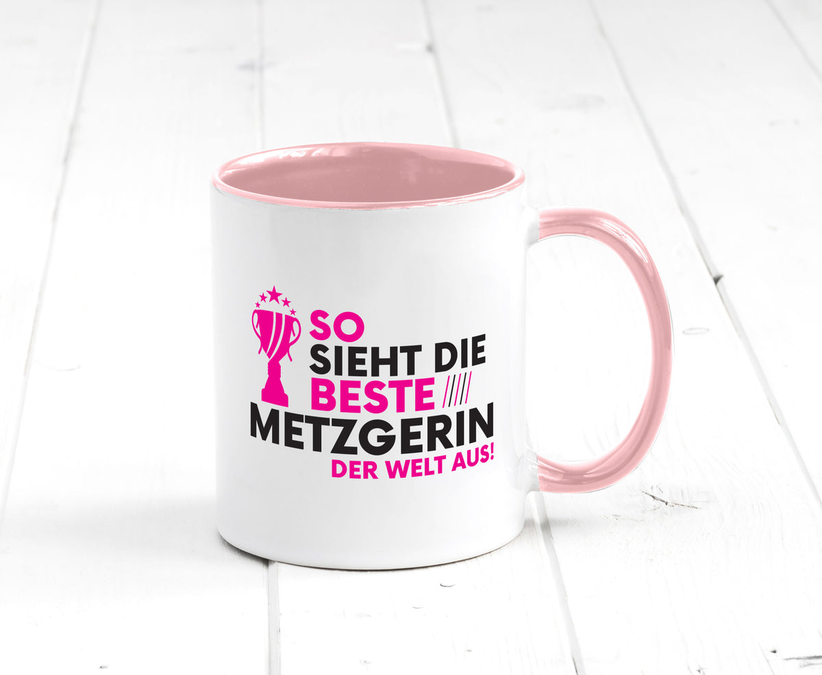 Die Weltbeste Metzgerin | Fleischerin lustig Humor Geschenkidee Geschenk Tasse