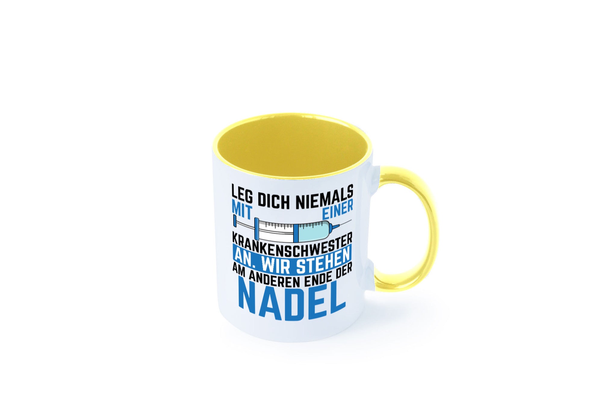 Krankenschwester anlegen | Nadel Spritze Klinik Spruch Geschenkidee Humor Tasse
