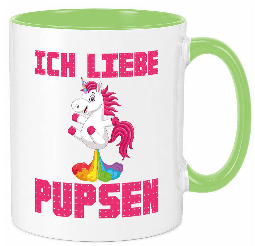 Ich liebe pupsen | Einhorn Pups lustiger Spruch Humor Geschenkidee Tasse