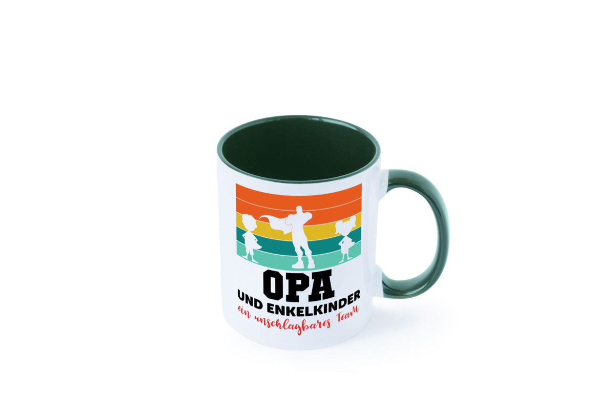 Opa und Enkelkinder ein unschlagbares Team Geschenkidee Familie Humor Tasse