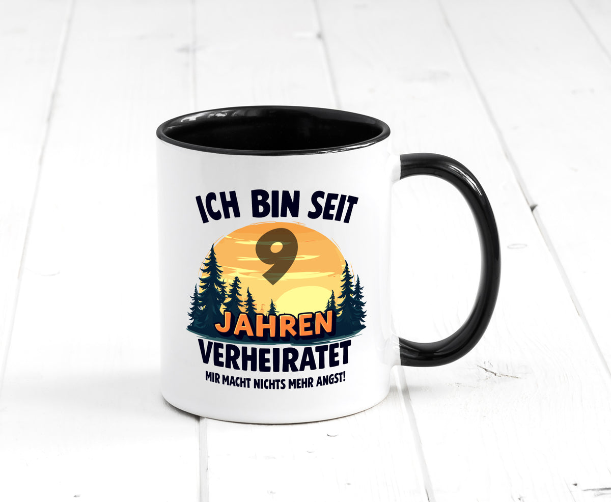 Ich bin Verheiratet | 9. Hochzeitstag Ehepaar v2 Geschenkidee Humor Tasse