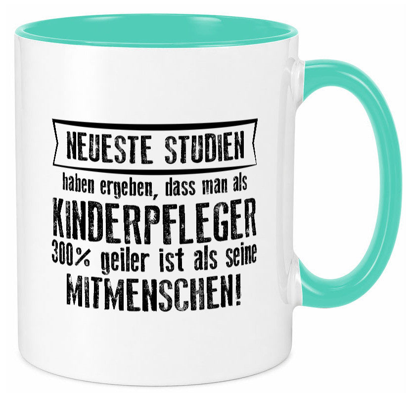 Neuste Studien: Kinderpfleger | Pfleger Kinder v2 lustiger Spruch Geschenk Tasse