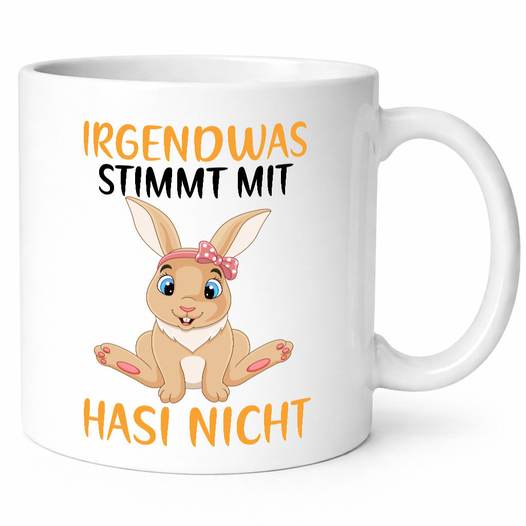 Irgendwas stimmt mit Hasi nicht | Klopapier Hase Maske Humor Familie