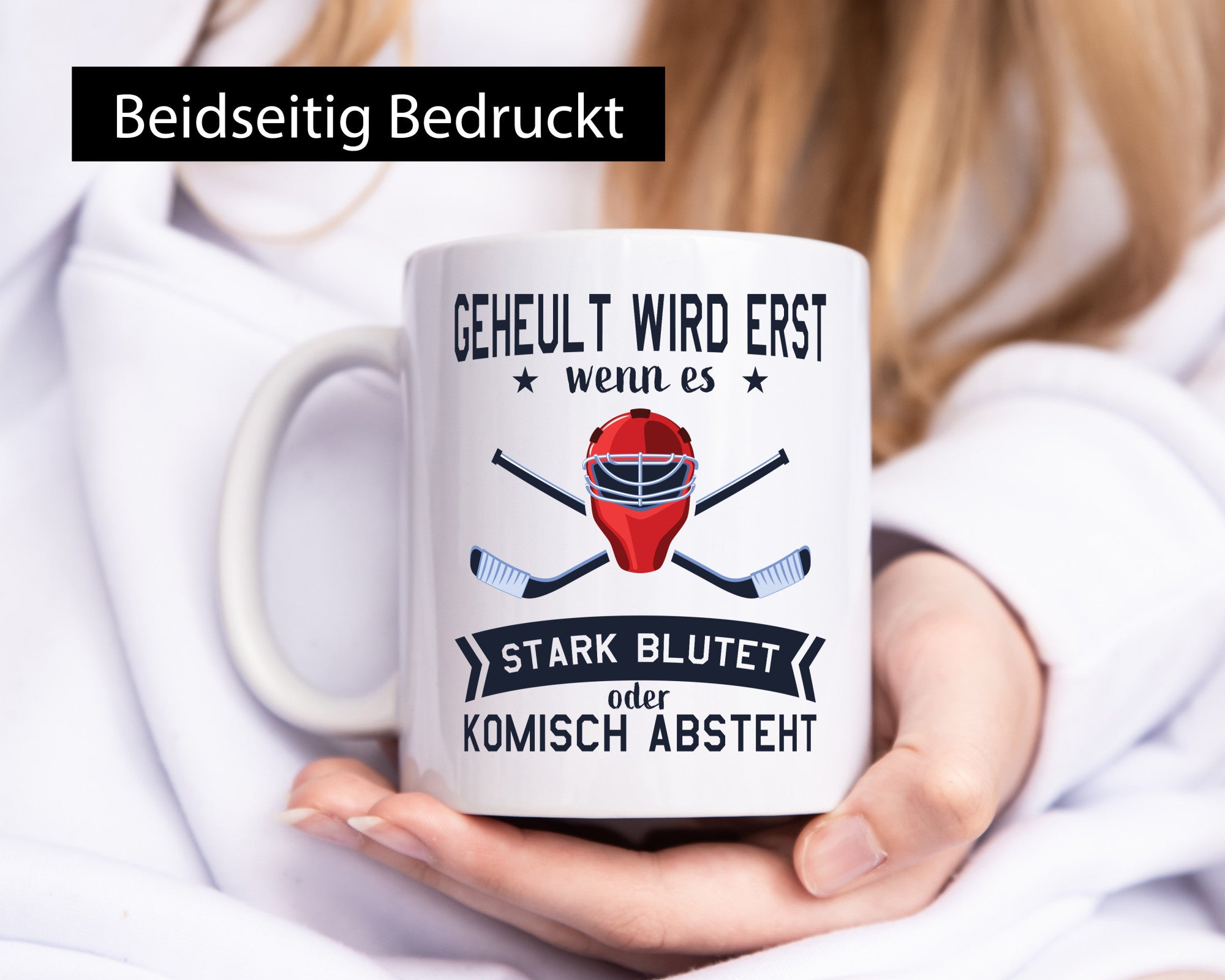 Geheult, stark blutet oder komisch absteht | Helm Hockey Humor Geschenkidee
